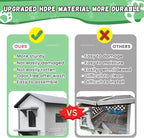 Plastic Outdoor Cat House with Escape Door, Waterproof 2 Story Outdoor Houses for Feral Cats Outside Cat Shelter, Spacious, Clean and Assemble Easily