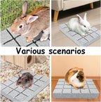 Hamiledyi 2PCS Rabbit Scratching Pads Bunny Lava Grinding Claw Pads Small Animal Foot Pads Hamster Scratch Board Chew Toys for Gerbil Chinchilla Hedgehog Guinea Pig Cage Accessories