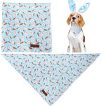 Easter Dog Bandana, Easter Triangle Bid Scarf for Small Medium Dog, Cotton Pet Kerchief for Girl Boy Dogs or Cats, Cute Carrot & Bunny Dog Bandana, Comfortable Easter Dog Bandana