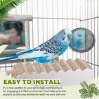 CroBlissful 2-Piece Bird Platforms - Macaw, Small Parakeet, Conure, Budgie - Brown Cardboard Bird Perch - Paw Grinding Stand - Parrot Playground