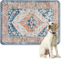 Lahome Reusable Washable Puppy Pads - 2 Pack Super Absorbent & Waterproof Dog Training Mats for Potty, Crate and Floor - Leakproof Pee Pads with Non-Slip Backing (Beige Blue, 36"x48")