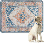 Lahome Reusable Washable Puppy Pads - 2 Pack Super Absorbent & Waterproof Dog Training Mats for Potty, Crate and Floor - Leakproof Pee Pads with Non-Slip Backing (Beige Blue, 36"x48")