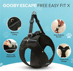 Gooby Escape Free Easy Fit X Step-in Dog Harness, Vegas Black, Small | Patented escape-free, tightens on back-out; Choke-free X-frame + V-neck; Quick-release buckle; Reflective trim