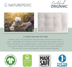 Naturepedic Organic Pet Bed Cover - Washable Waterproof Mattress Protector - Removable Cover for Dog and Cat Bed - XX-Large