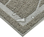 WePet Cat Litter Box Mat, Kitty Premium PVC Pad, Durable Trapping Rug, Phthalate Free, Urine-Resistant, Scatter Control, Mosaic, M 23 x 16 Inch, Cadet Grey