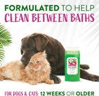 TropiClean Deep Cleaning Pet Wipes, 100ct - Wipes for Dogs & Cats - Gently Removes Dirt, Dander & Smells - for Pet Paws, Face, Body & Bottom - Sweet Berry & Coconut Scent