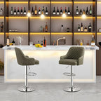 VECELO Adjustable Bar Stools Set of 2, Bar Height Stools for Kitchen Counter