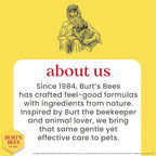 Burt's Bees for Pets Cat Dander Remover Wipes, Unscented Soft Grooming Cloths with Colloidal Oat Flour + Aloe, Helps Reduce Flaking Between Baths for Cats & Kittens, 50 Count