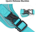 Cat Harness and Leash Set Escape Proof Tactical Extra Large Kitten Harness Emotional Support Cat Vest, Turquoise, XL