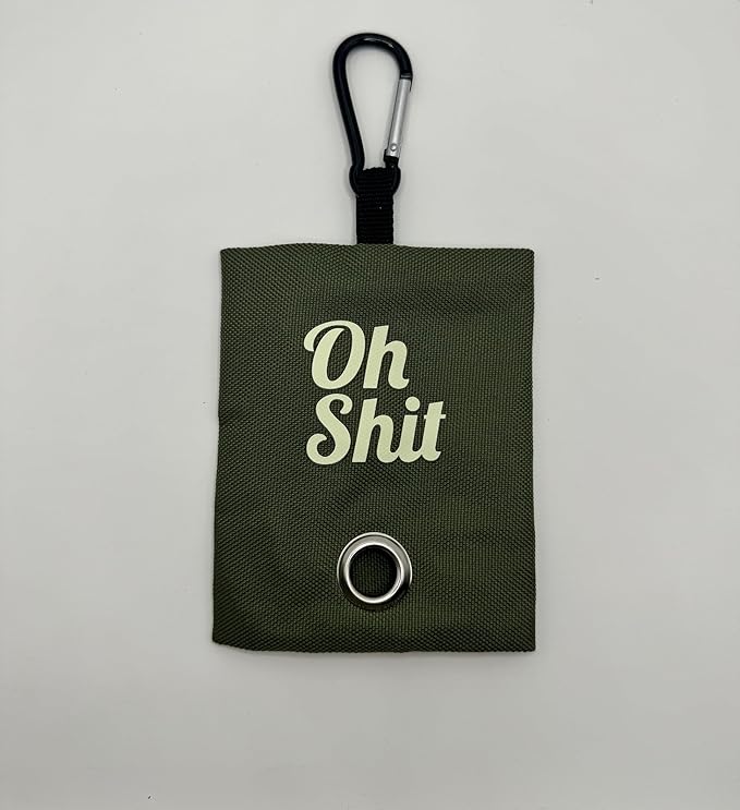 Funny Novelty Dog Waste Bag Dispenser - Oh Shit (Pink)