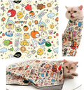 MOYEE 27.6" Cat Grooming Wrap Cat Wrap for Cutting Nails Cat Restraint for for Medicine, Nail Clipping, Teeth Brushing, Ear Cleaning