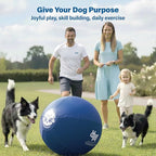 Race&Herd 30" Original XXL Herding Ball for Dogs - Giant Herding Dog Ball Australian Shepherds, Herding Toys, Dog Training Toy for Large Breeds, Dog Toy for Outdoor Play (Large Dogs/Horses, Yellow)