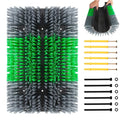 Extra Large Size Livestock Scratching Brush, Upgraded Horse/Goat/Cow/Cattle Scratcher Brush for Grooming, Itch Relief Horse Scratcher Brushes Kit with Two Sets of Mounting Screws(1-Pack,Gray)