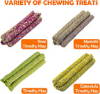 Sofier Timothy Hay Treats Rabbit Toys Bunny Toys Guinea Pig Hamster Natural Chews for Teeth Handmade Rabbit Chews and Treats Chinchilla Rat Gerbil