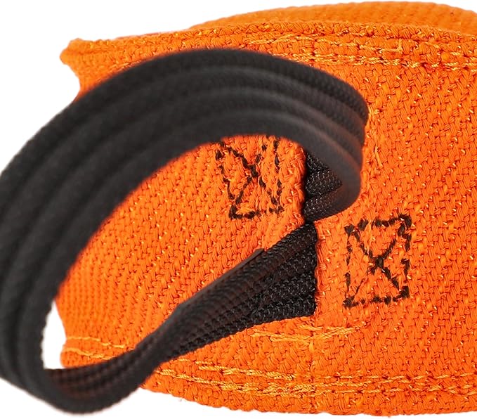 Dingo Gear Dog Tug Toy for Strong Dog, Bite Training, IGP, Fun, French Linen Drum, 5,5x3,1" Orange Berta S00094