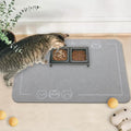 YCT Pet Food Mat, Non-Slip Bottom Absorbent Quick Dry Cat & Dog Feeding Mat, Pet Supplies, 16.9"x24" Gray