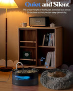 Cat Water Fountain for Cats Indoor: GIOTOHUN 108oz/3.2L Black Cat Drinking Founttain - Pet Fountains Contains 6 Filters + 3 Sponges