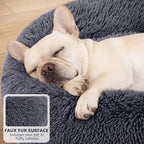 MIXJOY Orthopedic Dog Bed Comfortable Donut Cuddler Round Pet Beds Ultra Soft Washable Dog and Cat Cushion (20''/23''/27''/30'') (27'', Grey-Blue)