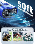 Dog Bark Deterrent Devices-Ultrasonic Anti Barking Device for Dogs with 50ft Range, Rechargeable No Barking Device for Own or Neighbor's Dogs, Portable Safe for Dogs/Humans | Indoor/Outdoor Use-Blue