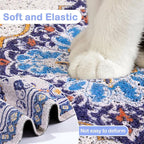 Glittme Cat Litter Mat with Non-Slip Bottom Litter Box Mat 24"x15" Litter Trapping Mat Easy to Clean Washable Cat Food Mat for Kitty,S