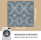 nunubaby 4PACK Washable Pee Pads for Dogs, Stylish, Non-Slip and Leak-Proof Pee Pads. Reusable Potty Pads for Dogs for Crates and Floors.(Blue/Multi, 72" x72" )