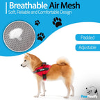 PawPawify Custom No Pull Dog Harness with Name and Phone Number, Heavy Duty Personalized Pet Vest to Prevent Tugging, Pulling, or Choking, Training and Walking (New Red, XS (5-9LBS))