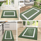 OLANLY Indoor Door Mat, 59x20, Non-Slip Absorbent Resist Dirt Entrance Mat, Washable Low-Profile Inside Entry Doormats for Entryway, Green
