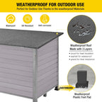 Aivituvin Large Dog House Outdoor Indoor Weatherproof Dog House for Small & Medium & Large Dogs with Unique All-Around Iron Frame＆Raised Feet（Grey）