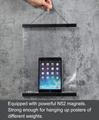 FALAMON Magnetic Poster Hanger Frame, 14x22 14x20 14x24 Teak Wood Magnet Poster Frame for Posters, Prints, Photos, Pictures, Maps, Scrolls, and Canvas Artwork(Black, 14")