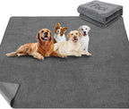 LOOBANI Non-Slip Washable Pee Pad for Dogs, 1 Pack Extra Large Reusable Dog Mat for Floor, Fast Absorbent Pet Whelping Pads, Puppy Playpen Mat for Incontinence, Housebreaking, Crate, 52x82in, Gray