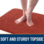 OLANLY Dog Door Mat for Muddy Paws 70x46, Absorbs Moisture and Dirt, Absorbent Non-Slip Washable Doormat, Quick Dry Chenille Mud Mat for Dogs, Entry Indoor Entryway Carpet for Inside Floor, Maple Red