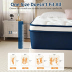 Queen Size 12 Inch Mattress in a Box - Gel Memory Foam & Pocket Springs, Medium Firm for Back Support, Fiberglass-Free, CertiPUR-US Certified, 60x80 Inches, 120-Night Trial