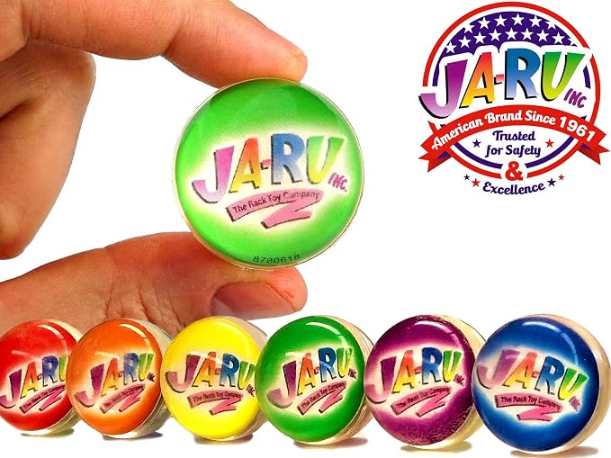 JA-RU Hi-Bounce Pinky Ball (144 Pack) Rubber-Handball Bouncy Balls for Kids. Small Pink Stress Ball. Indoor and Outdoor Sport Party Favors. Throwing Play Therapy. 976-144p