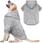 Dog Sweaters for Large Dogs Dog Hoodie Fleece Dog Sweater Soft Dog Clothes Sweatshirt with Pocket Dog Hoodie for Large Dogs(Grey&L)