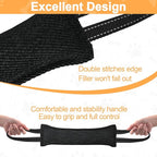 Dog Tug Toy Dog Bite Pillow Pull Toy with 2 Strong Handles Perfect for Tug of War, Puppy Interactive Play, Tear Resistant Bite Training Toys for Small Medium Large Dogs (Dark Black-Line)