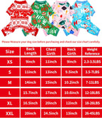 PET SHOW 4 Pack Dog Christmas Pajamas Holiday Dog Clothes for Small Medium Dogs Girl Boy Soft Stretchy PJs Xmas Jumpsuit Puppy Onesies Red Green Outfits with Sleeve Pets Dachshund Costume XXL