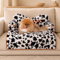CHEERPALS Dog Bed Couch Cover Sofa Protector for Dogs, Pet Mat Calming | Removable Washable Cover, Fluffy Soft Cushion, Non Slip, Large Dog Bed for Sectional Sofa & Loveseat(Black&White, Medium)