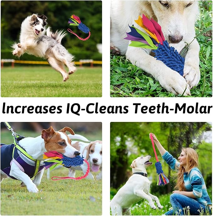 wodoca Dog Tug Toy, Dog Toys for Aggressive Chewers - Strong Squeak Rope Toy, Easy to GRAP Chew Toy for Large Dogs, Puppies, Middle Dogs - Ideal for Training and Play, Hand Made