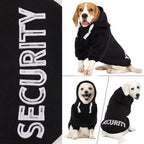 SAWMONG Dog Security Hoodie,Flannel Pet Hooded Sweater with Hat Puppy Pullover Sweater Shirt,Dog (Black,L)