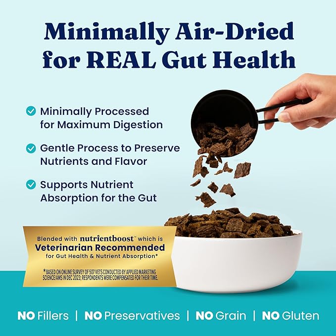 Solid Gold Air Dried Dog Food Toppers for Dry Food - Healthy Dog Treats w/Real Chicken & Superfoods - Serve as a Complete Meal, Topper or Treats - Supports Muscle Growth, Immunity & Digestion - 1lb