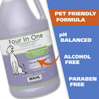 Wahl USA 4-in-1 Calming Pet Shampoo for Dogs with a Lavender Chamomile Scent – Cleans, Conditions, Detangles, & Moisturizes - Pet Friendly Formula – 64 Oz - Model 821000-050