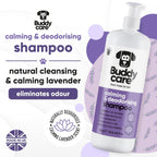 Calming & Deodorising Dog Shampoo by Buddycare | Lavender Scented | with Aloe Vera and Pro Vitamin B5 (33.8oz)