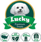 Lucky Premium Treats Chicken Jerky Bits and Strips – Chicken Jerky Treats Made with Sliced, All Natural Lean Dehydrated Chicken Breast (29 oz)