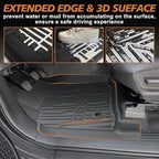 TripleAliners for Tacoma 2024 2025 2026 Double Cab Floor Mats (Fit Manual Trans ONLY) All Weather Floor Liners Compatible with 2024+ Toyota Tacoma Accessories Front & Rear Mats(Not for Hybrid/Auto)