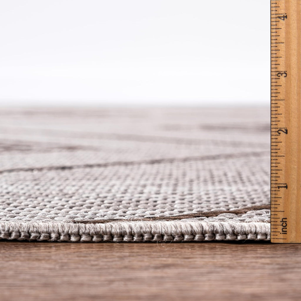 Keen Home Design Terrace Outdoor Area Rug - 4x6 Washable Indoor/Outdoor Rug for Patio, Kitchen, Balcony, Beach, Garden, Deck and Porch, Size: 3'10"x5'7"