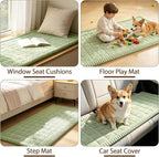 FUANGUI Waterproof Couch Cover Sofa Cover for Dogs and Pets Sofa Protector | Non-Slip Washable Fuzzy Soft Cat Sofa Slipcover for 2-3 Cushion Couch Sofa Pet Friendly, Grass Green, 27.6" x 94.5", 1 pcs