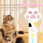 Cat Fetch Toy Launcher,Flying Disc Launcher Toy Rechargeable with 10 Flying Discs,Flying Cat Toy Disc Launcher for Kitten Dog Playing Interactive Hunting Tracking Toys for Outdoor Indoor,White