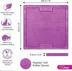 LickiMat Classic Soother, Cat Slow Feeder Lick Mat, Boredom Anxiety Reducer; Perfect for Food, Treats, Yogurt, or Peanut Butter. Fun Alternative to a Slow Feed Cat Bowl or Dish, Purple