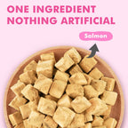 Freeze Dried Cats & Dogs Raw Treats, All Natural Single Ingredient Salmon, High Protein Healthy Pet Training Treats or Food Topper, 10.6 oz