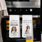 Cavalier King Charles Spaniel Dog Kitchen Towels Set of 2, Funny Dog Kitchen Decor, Dogs Gifts for Women Men Hand Towel, Pet Owner Gift Decorative Tea Towels Dish Towel 16x24 Inch